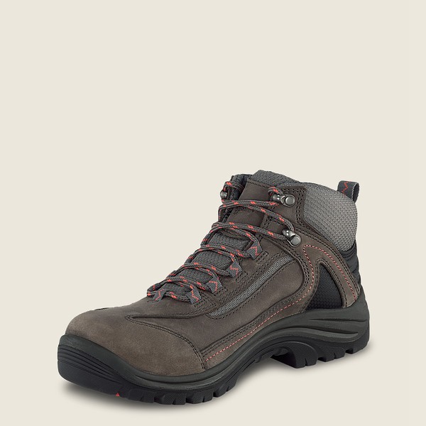 Red Wing Womens Hiking Boots - Trades - 5-inch Waterproof Safety Toe - Dark Grey - GKC314086